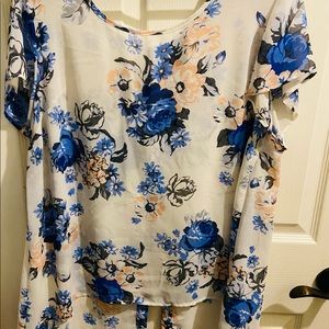 Blue & White Blouse